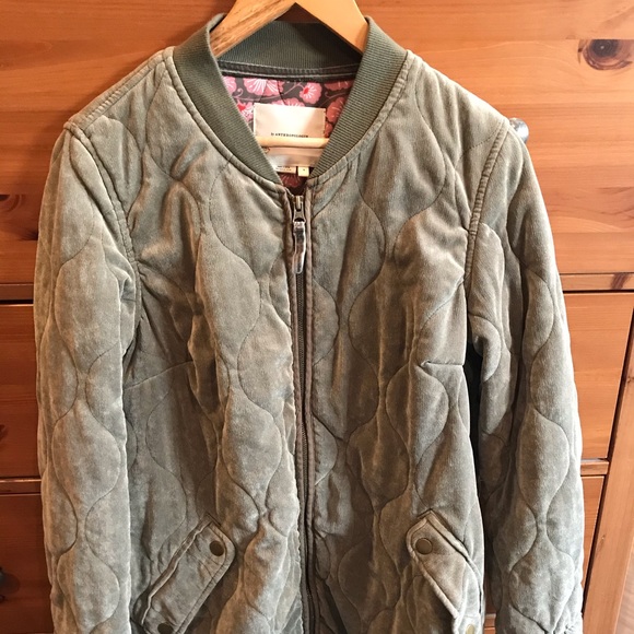 Anthropologie Quilted Corduroy Jacket 